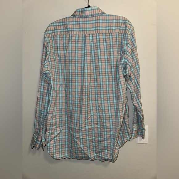 Mens Southern Marsh orange & blue button down - Picture 3 of 3